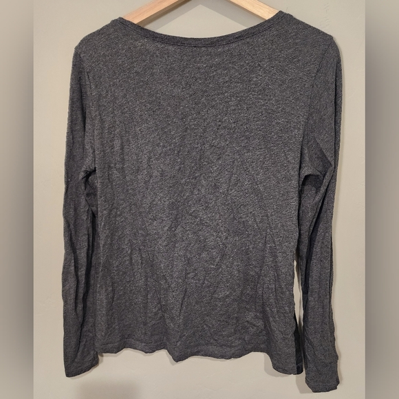 LOFT Black Layered Long Sleeve Blouse - Picture 2 of 3